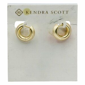 Kendra Scott Earrings Matte Gold Chunky Minimalist Hoop Like New
